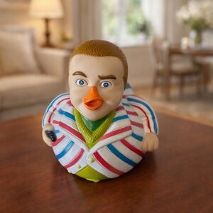 Three Stooges Rubber Duck 1999 CBS Collectible Novelty Larry Fine Duck